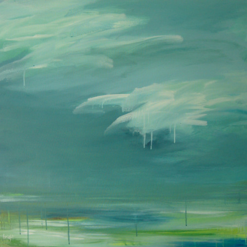 glacer landscape painting clouds buying canadian art janet bright