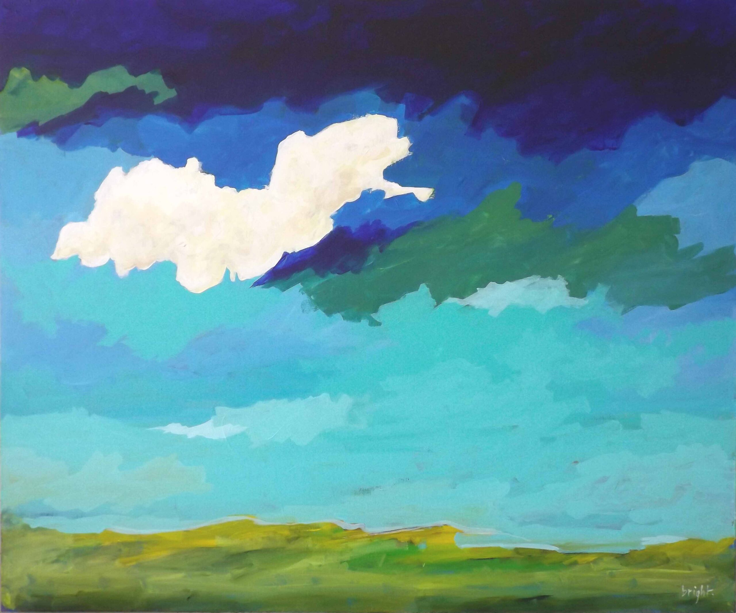 miles and miles landscape painting clouds buying canadian art janet bright