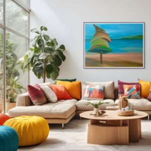 landscape painting janet bright canadian art rainbow tree